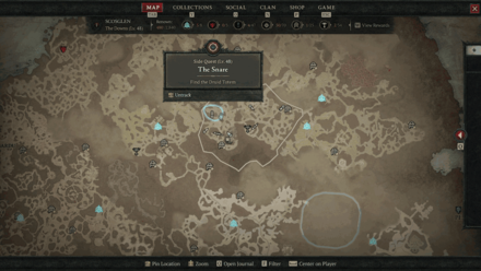 Diablo 4 - The Snare Map View