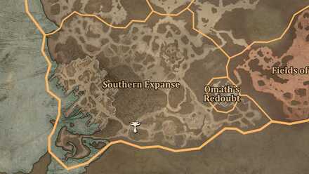 Diablo 4 - Altar of Lilith #29 Kehjistan Southern Expanse Map