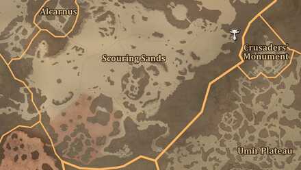 Diablo 4 - Altar of Lilith #47 Kehjistan Scouring Sands Map