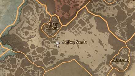 Diablo 4 - Altar of Lilith #56 Kehjistan Amber Sands Map