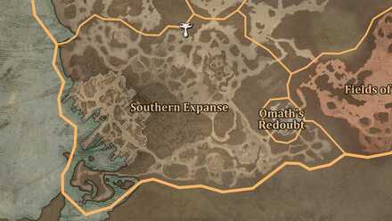 Diablo 4 - Altar of Lilith #33 Kehjistan Southern Expanse Map