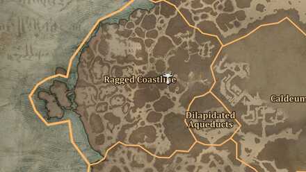Diablo 4 - Altar of Lilith #37 Kehjistan Ragged Coastline Map