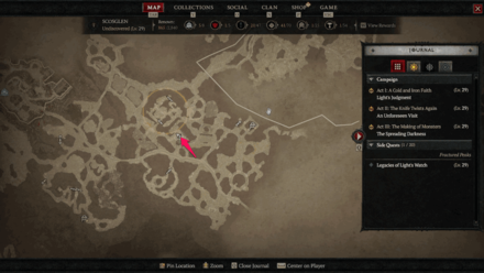 Diablo 4 - Artair Map Location