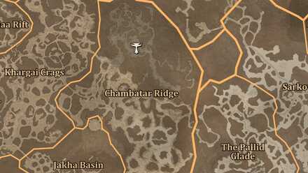 Diablo 4 - Altar of Lilith #115 Dry Steppes Chambatar Ridge Map