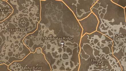 Diablo 4 - Altar of Lilith #114 Dry Steppes Chambatar Ridge Map
