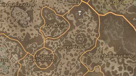 Diablo 4 - Altar of Lilith #118 Dry Steppes Khargai Crags Map