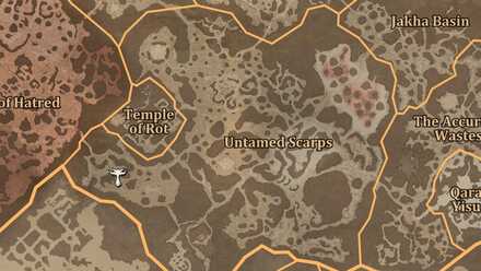 Diablo 4 - Altar of Lilith #103 Dry Steppes Untamed Scarps Map