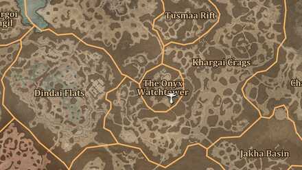 Diablo 4 - Altar of Lilith #119 Dry Steppes The Onyx Watchtower Map