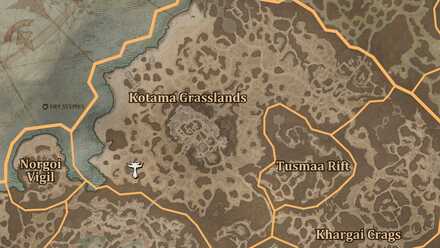 Diablo 4 - Altar of Lilith #122 Dry Steppes Kotama Grasslands Map