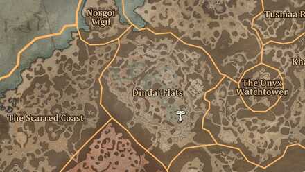 Diablo 4 - Altar of Lilith #100 Dry Steppes Dindai Flats Map