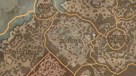 Diablo 4 - Altar of Lilith #99 Dry Steppes Dindai Flats Map