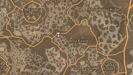 Diablo 4 - Altar of Lilith #112 Dry Steppes Jakha Basin Map