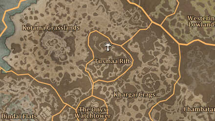 Diablo 4 - Altar of Lilith #126 Dry Steppes Tusmaa Rift Map