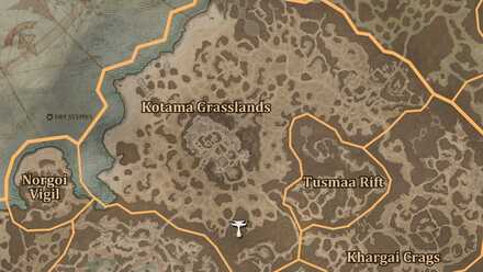 Diablo 4 - Altar of Lilith #121 Dry Steppes Kotama Grasslands Map