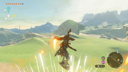 Zelda TotK - Bomb-Flower Shield Jump