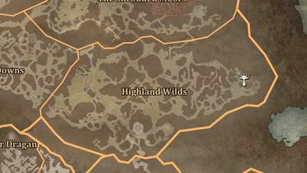 Diablo 4 - Altar of Lilith #159 Scosglen Highland Wilds Map