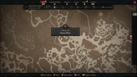 Diablo 4 - Frosty Mine Fractured Peaks Sarkova Pass Map