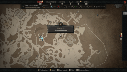 Diablo 4 - Saint’s Hideout Fractured Peaks Seat of the Heavens Map