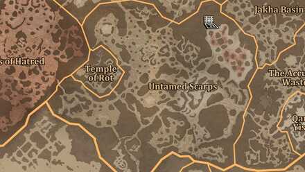 Diablo 4 - Barren Cave Dry Steppes Untamed Scarps Map