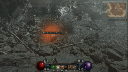 Diablo 4 - Disturbed Arachnid Tunnels Scosglen The Downs Map