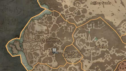 Diablo 4 - Festering Burrow Kehjistan Ragged Coastline Map