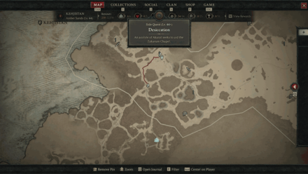 Diablo 4 - Desiccation Map Location