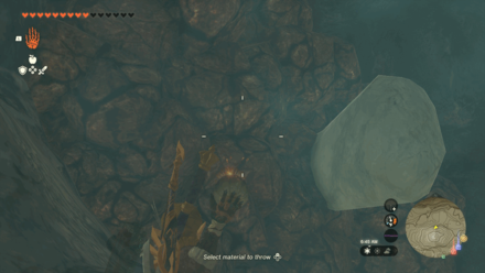 Zelda Tears of the Kingdom TotK - Destroy the Stone Rubble to Free the Fin Bone