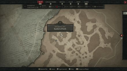 Diablo 4 - Symbol of Faith Map View