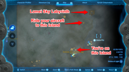 Zelda TotK Small Island Near Lomei Sky Labyrinth