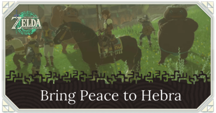 Zelda Tears of the Kingdom TOTK - Bring Peace to Hebra