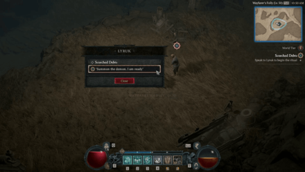 Diablo 4 Scorched Debt - Ritual Start