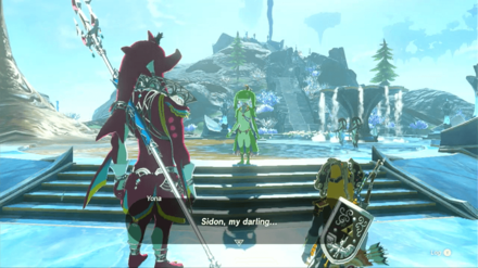 Zelda TotK - Yona Encouraging Sidon
