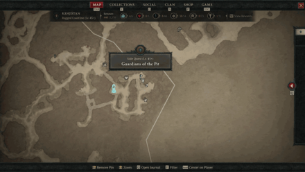Diablo 4 - Guardians of the Pit Map View