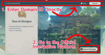Genshin - Custom Domain ID Board - How to get and use domain IDs