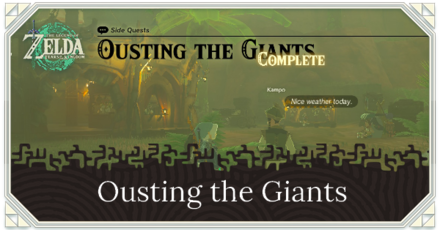 Zelda Tears of the Kingdom TOTK - Ousting the Giant Walkthrough and How to Unlock