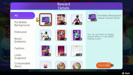 Pokemon UNITE - Prize Machine Prize Pool