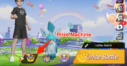 Pokemon UNITE - Prize Machine Where to Find
