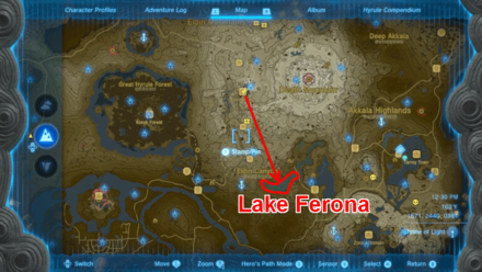 Zelda Tears of the Kingdom - Moon-Gazing Gorons - Lake Ferona