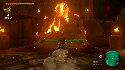 Zelda TotK  - Fire Temple 4F Broken Bridge,