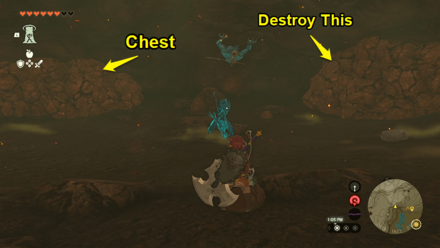 Zelda TotK - Smash the Rock Boulders
