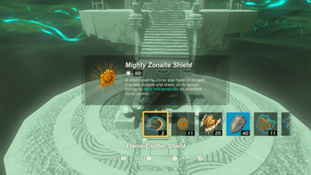 Zelda TotK - Mighty Zonaite Shield Moshapin Shrine