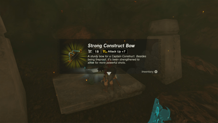 Zelda TotK - Strong Construct Bow Lake Intenoch Cave