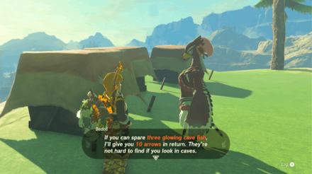 TOTK - Talk to Bedali Fish for Fletchling