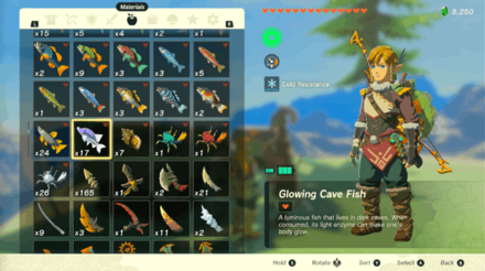 TOTK - Glowing Cave Fish