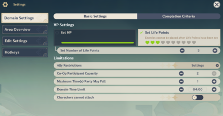 Genshin - How to Make Custom Domains - Basic Settings