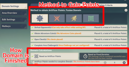 Genshin - How to Make Custom Domains - Completion Criteria