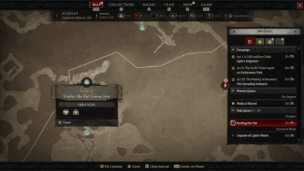Diablo 4 - Under the Fat Goose Inn Map View