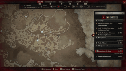 Diablo 4 - Loch Bane Ridge Map View