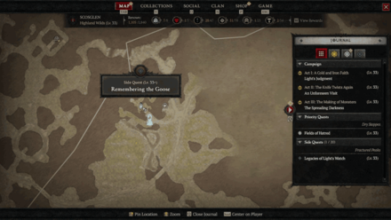 Diablo 4 - Remembering the Goose Map View