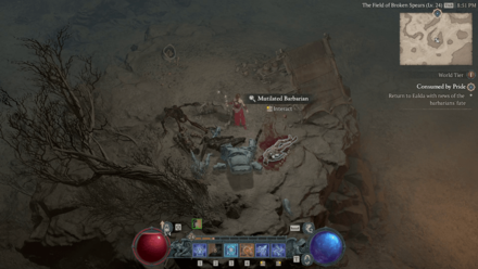 Diablo 4 Consumed by Pride - Mutilated Barbarian